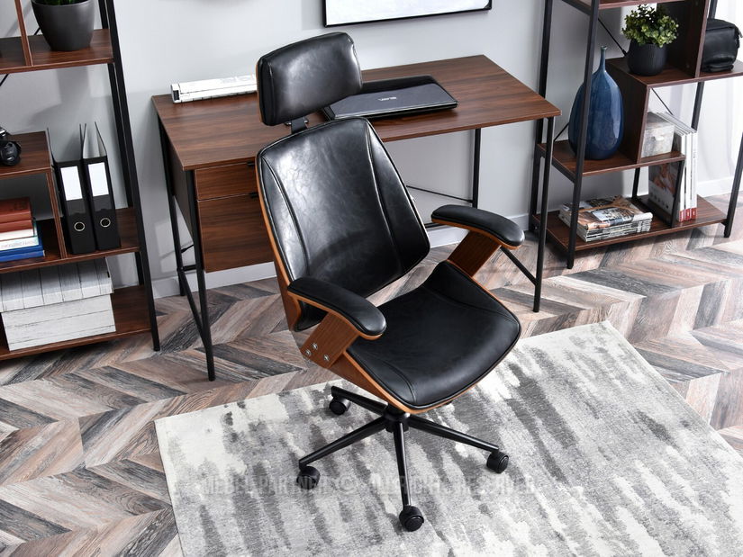 Křeslo Franc (ořech tmavý + černá)