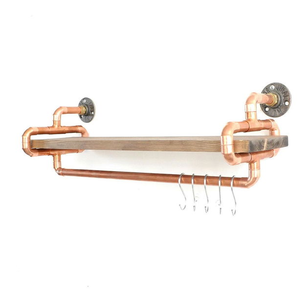 Dekorativní nástěnná police Mapeno 1 (dub)