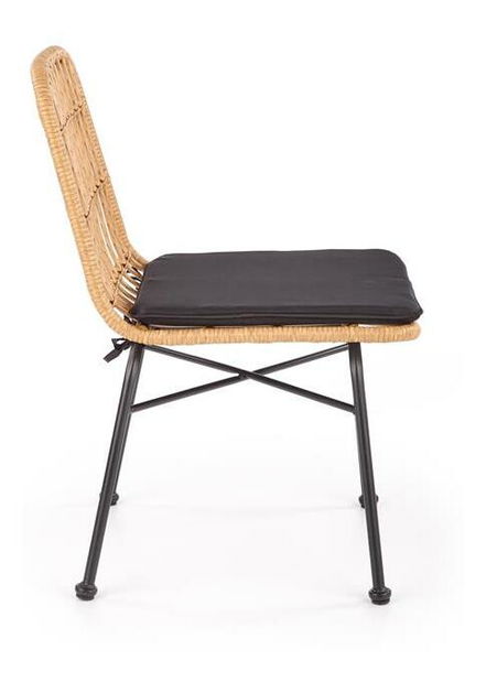 Ratanová židle Katharine (přírodní + černá)