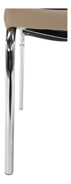 Jídelní židle Gerda new (hnědá + béžová + chrom) *bazar