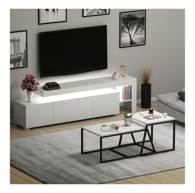 Set nábytku do obývacího pokoje Belizza (bílá)