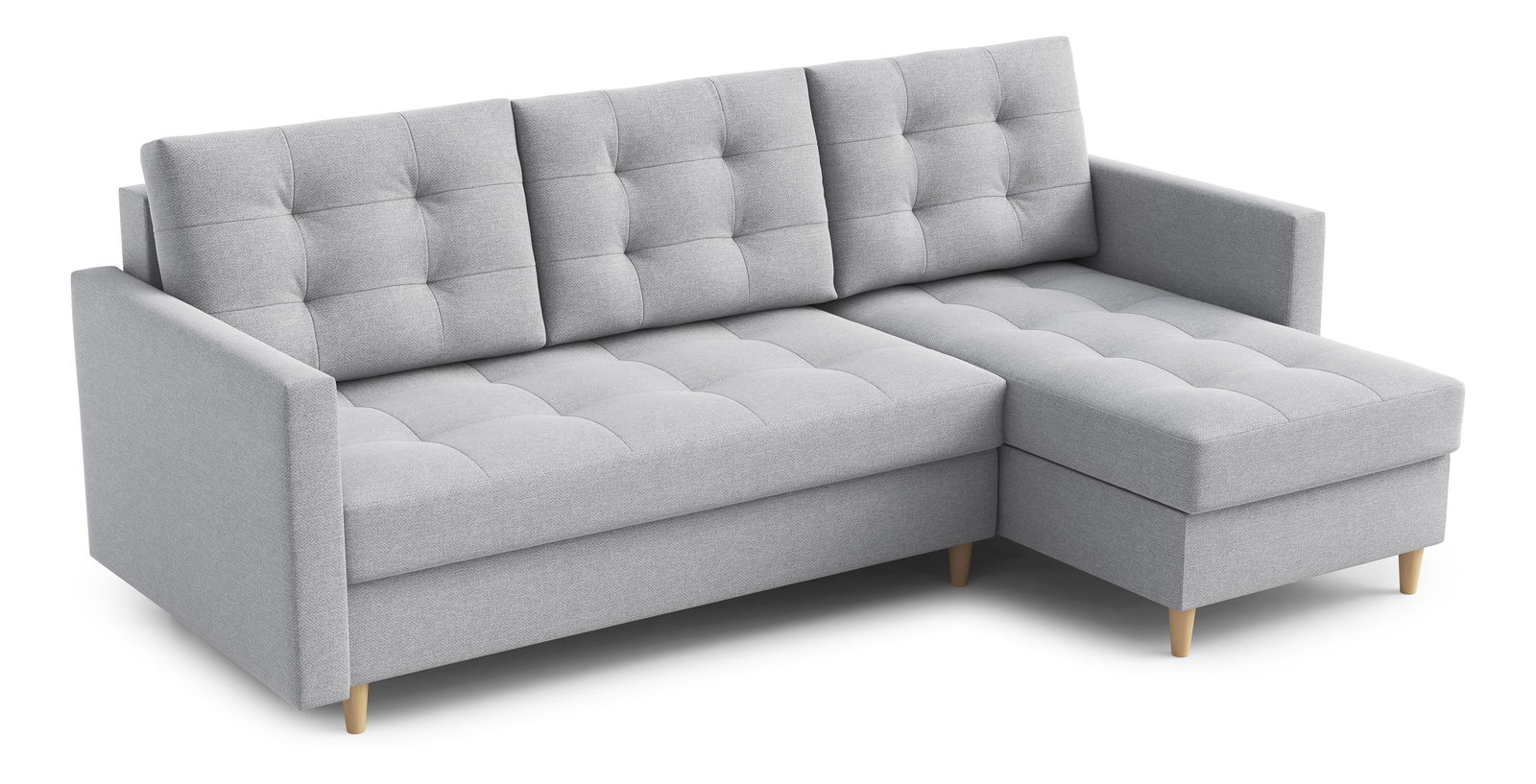 Rohová sedací souprava Divas (P) (světle šedá)