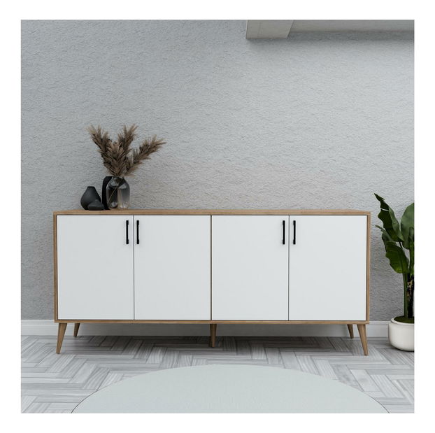 Skříňka Pivida (dub + bílá)