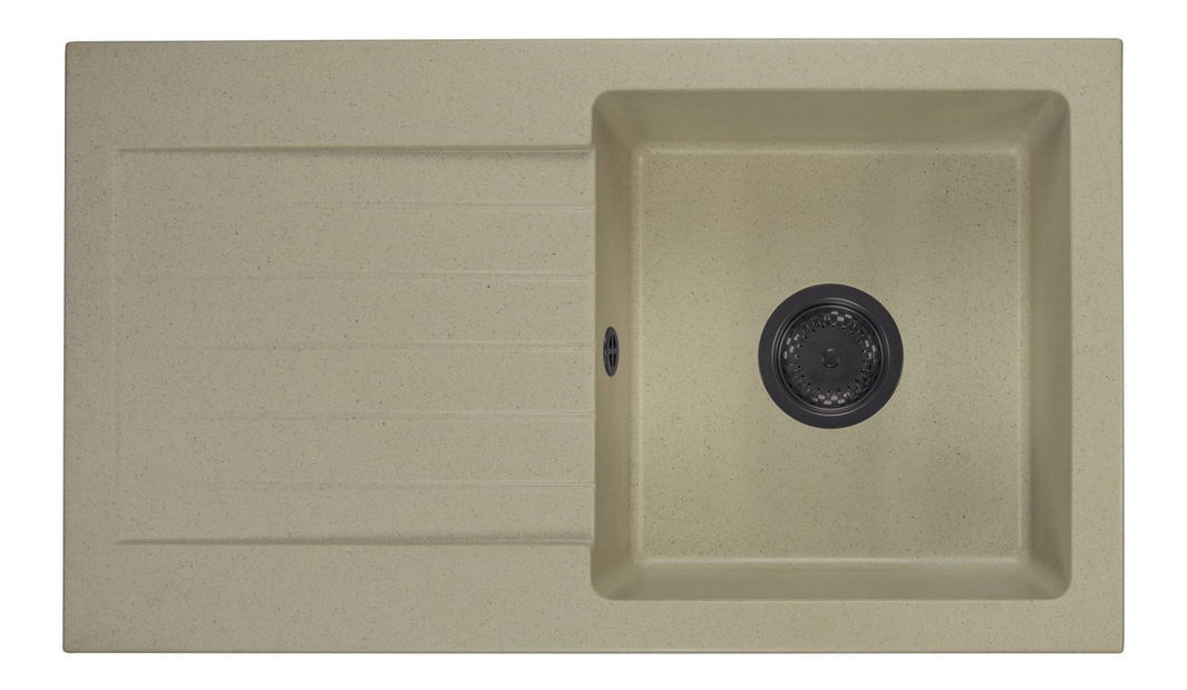 Kuchyňský dřez Lemmion (béžová) (se 3 otvory pro baterii) (L)