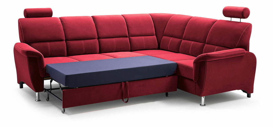 Rohová sedací souprava Dina (vínová) (L)