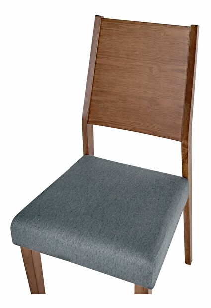 Set 2 ks jídelních židlí Eulalia (tmavé dřevo)