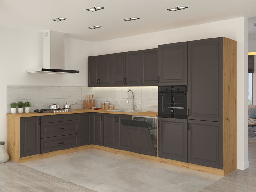 Horní kuchyňská skříňka Sheila 60 G 90 1F (dub artisan + grafit)