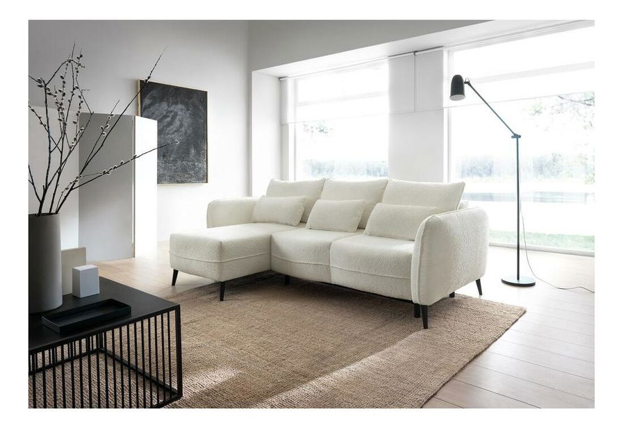 Rohová sedací souprava Eilish (L) (krémová)