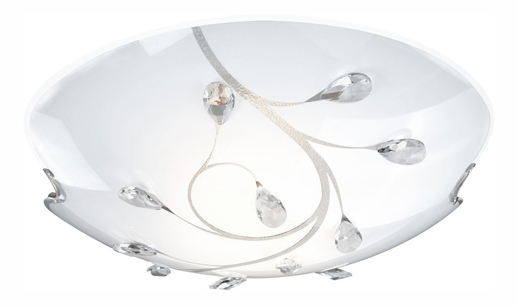 Stropní/nástěnné svítidlo Burgundy 40404-3 (moderní/designové) (nikl + opál)