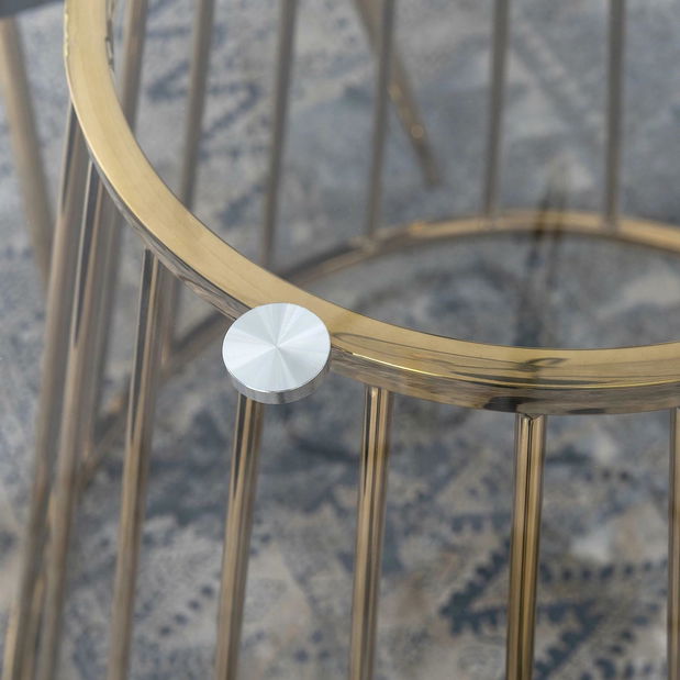 Jídelní stůl Ofendido (zlatá) (pro 4 osoby)