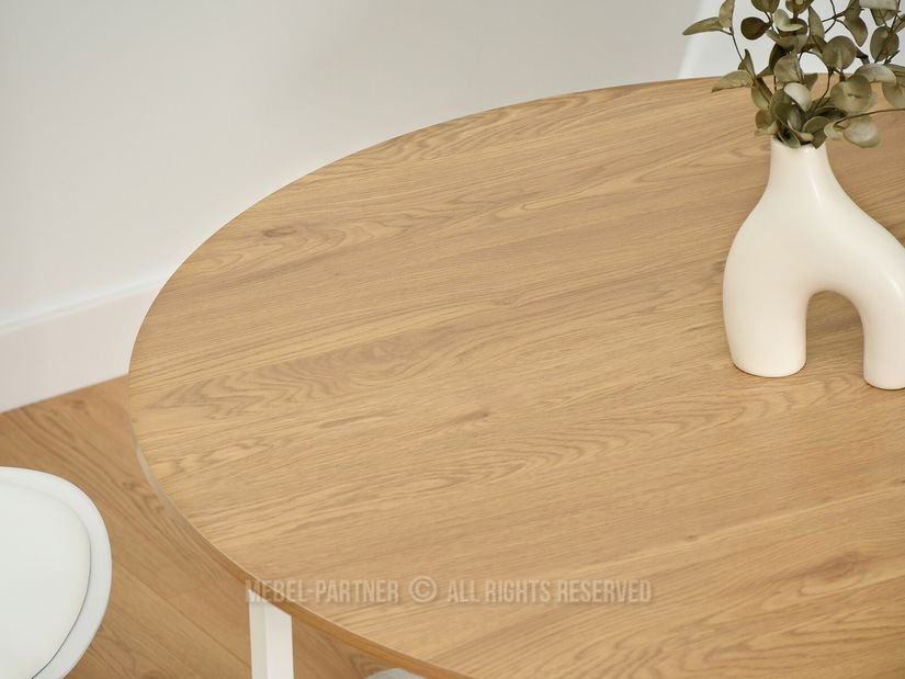 Jídelní stůl Bird (dub + bílá)