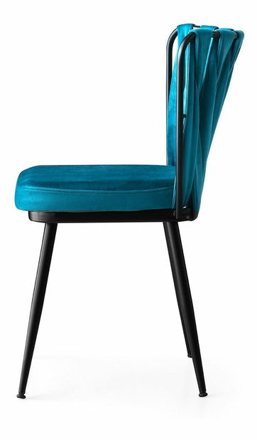 Set 2 židlí Krista (Černá + Modrá) *bazar