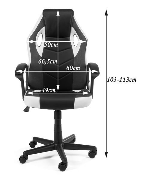 Kancelářská/herní židle Fiero (bílá)