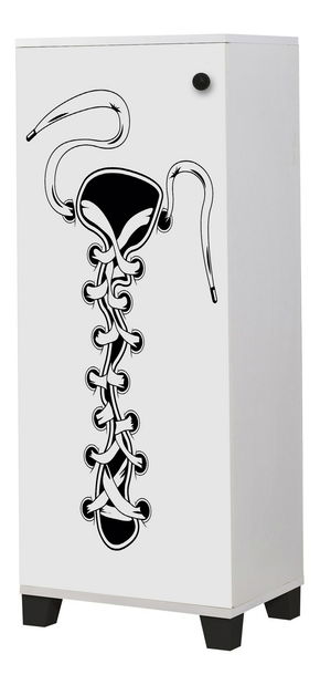 Skříňka na boty Feliz 507 (bílá + černá)