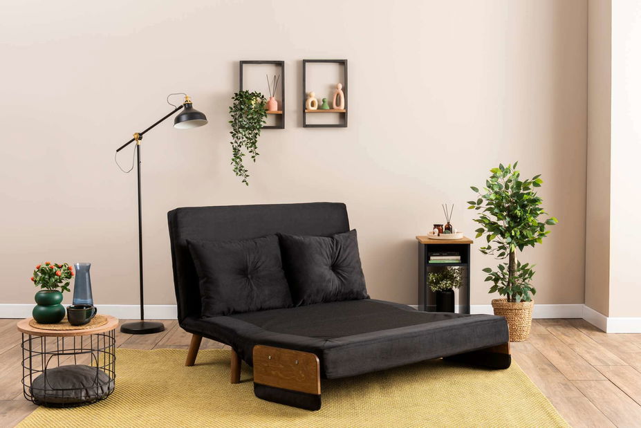 Pohovka dvousedačka Como P (černá)