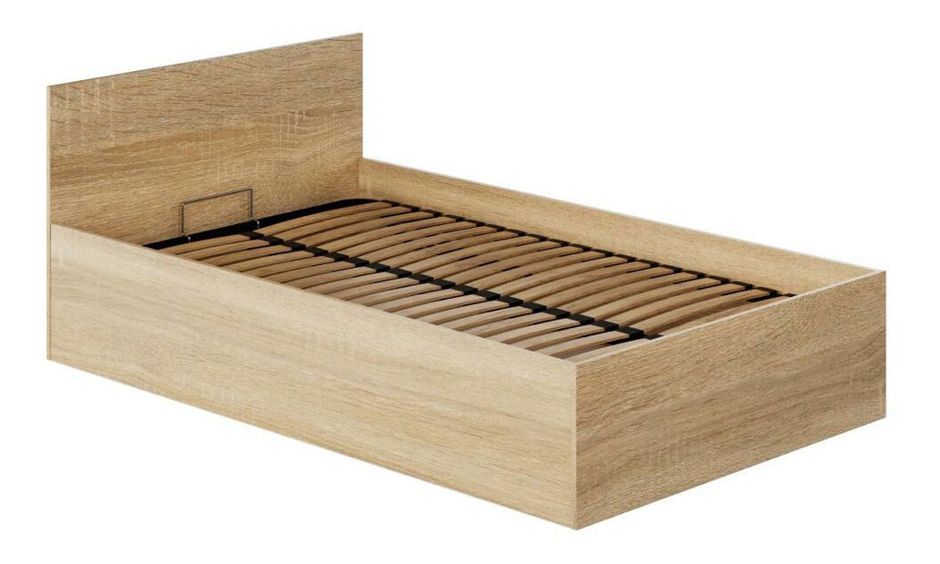 Jednolůžková postel 120 cm Discutibles (dub sonoma) (s roštem) (s úl. prostorem)