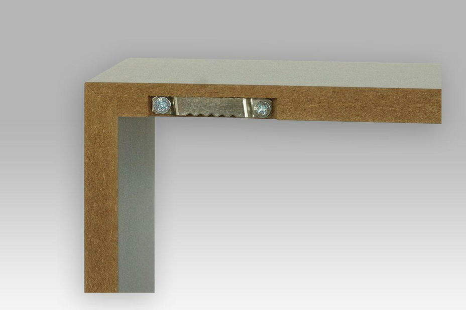 Set 3 nástěnných polic Pentiassa (šedá matná)