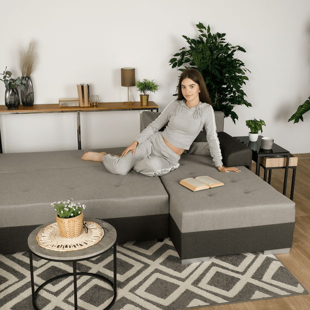 Konzolový stolek Deegen (dub + chróm) *bazar