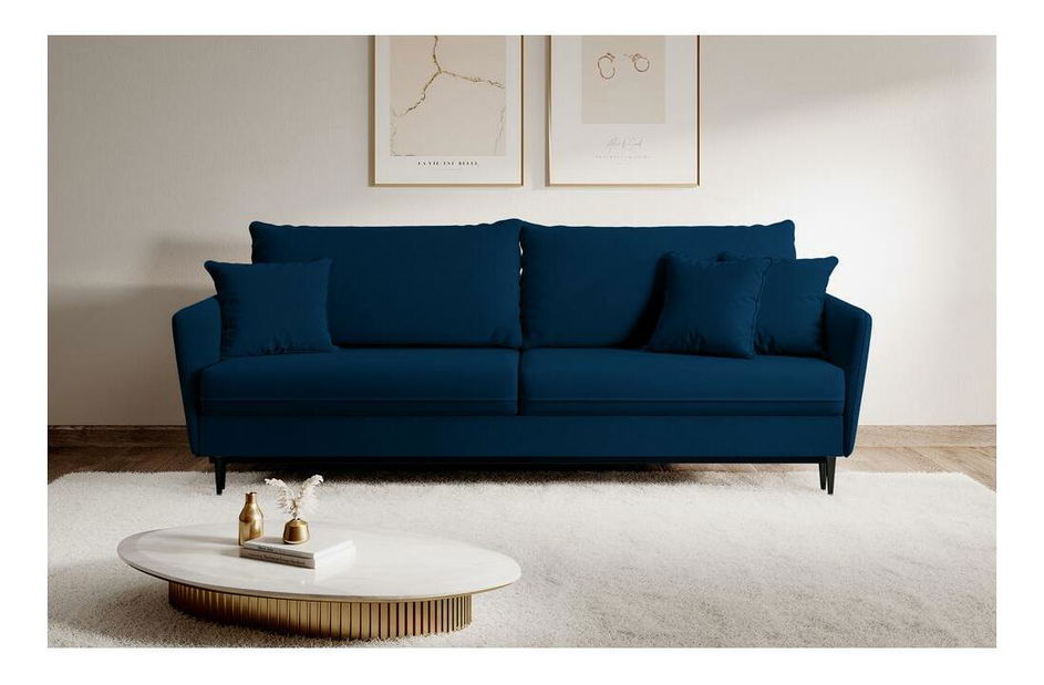 Pohovka trojsedačka Vivaldio (modrá + černá)