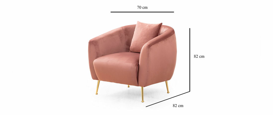 Křeslo Essia (růžová)