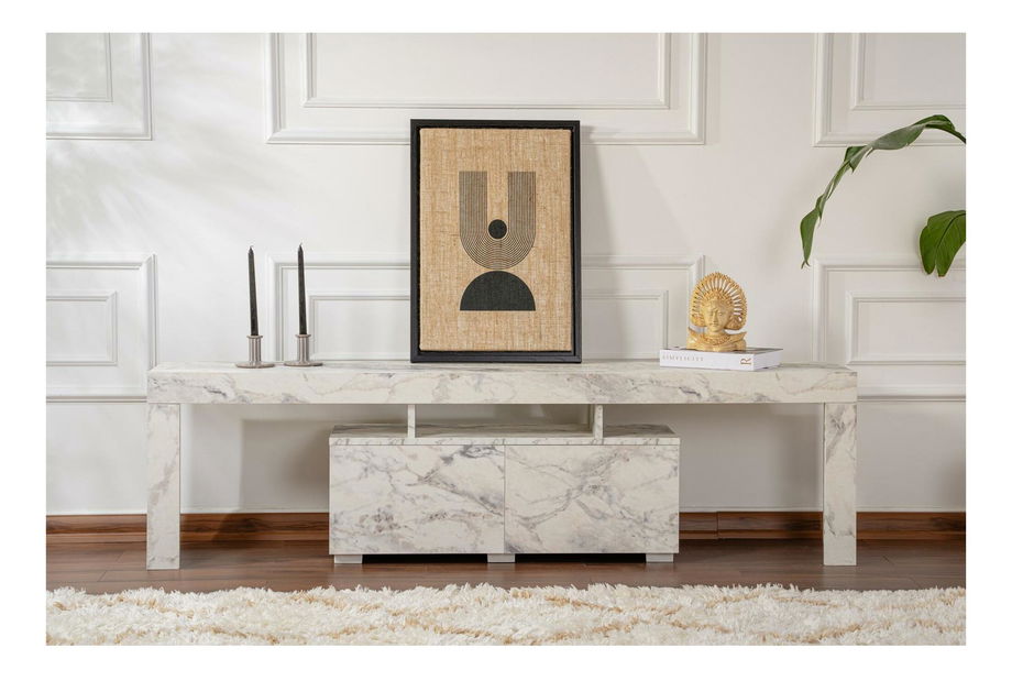 TV stolek/skříňka Endlava (fréziový mramor)