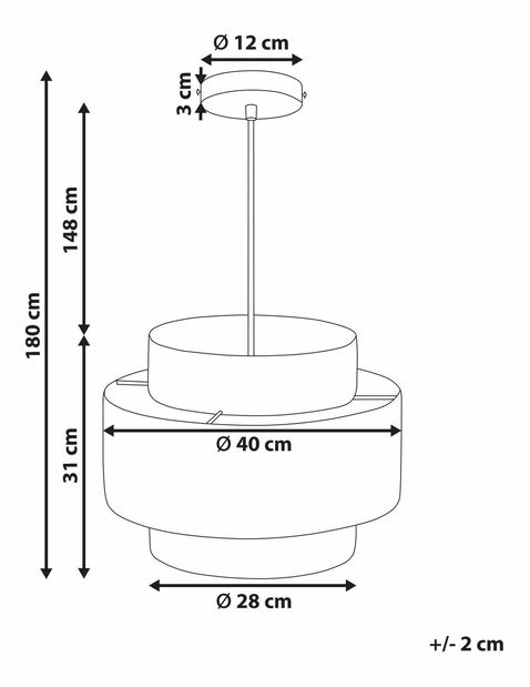 Závěsné svítidlo Palza (přírodní)