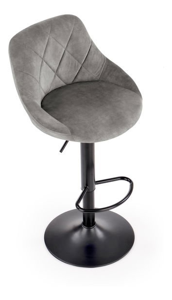 Barová židle Henrietta (šedá + černá)