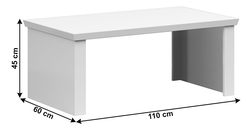 Konferenční stolek Aryness (bílá)