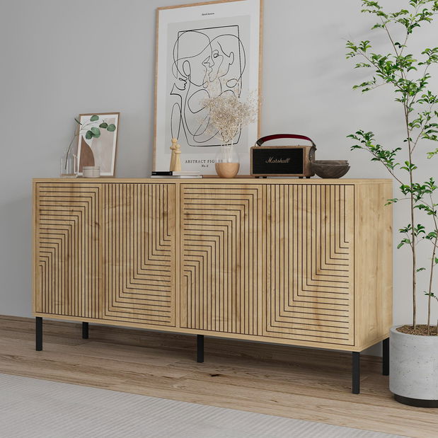 Komoda Evelinda (dub safírový)