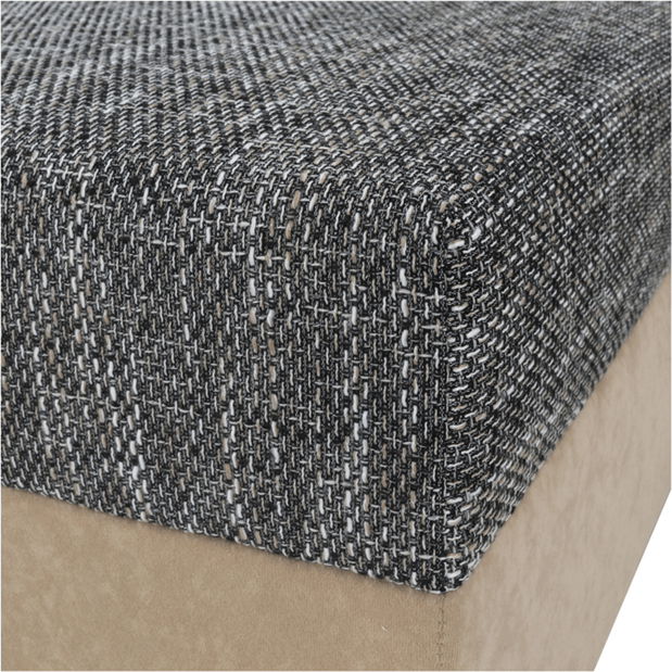 Rohová sedačka Idium New béžová + sivá (s taburetkou) (P)