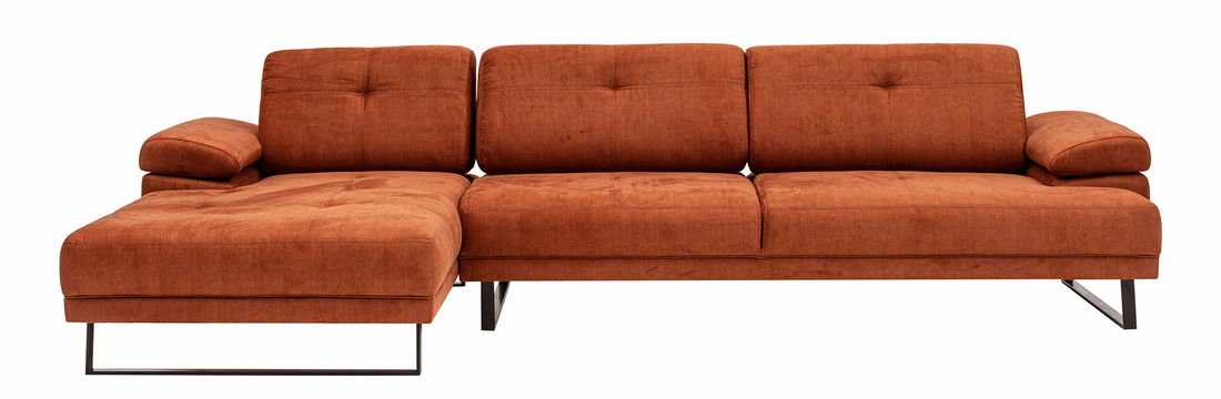 Rohová sedací souprava Mussty (oranžová) (L)