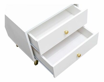 Noční stolek Astradon (černá + zlatá)