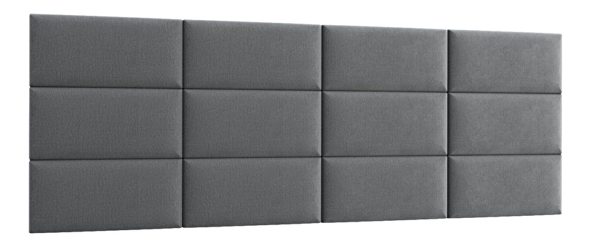 Set 12 čalouněných panelů Quadra 240x90 cm (šedá)