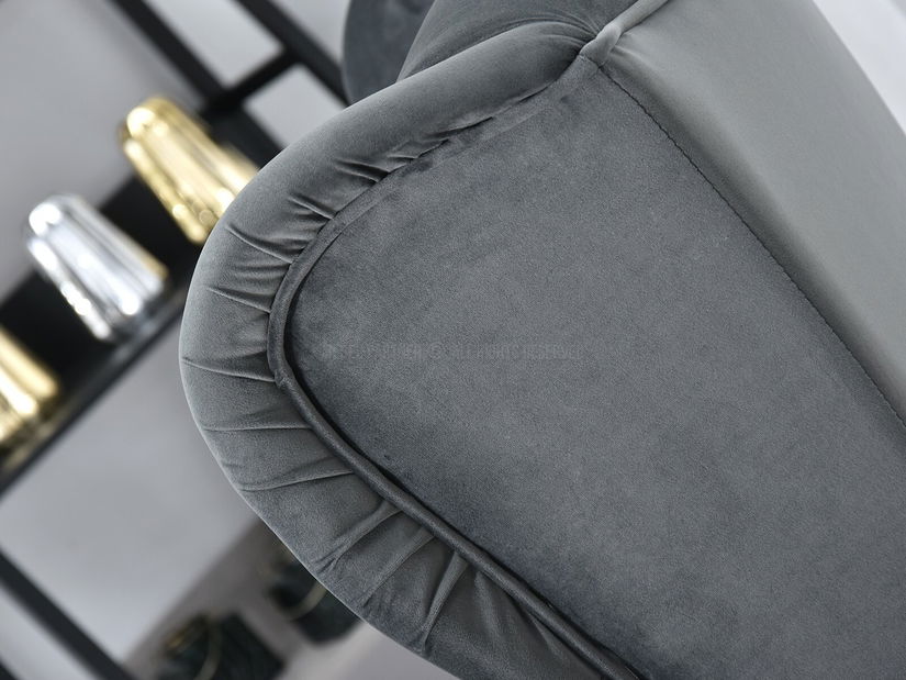 Křeslo ušák Margis (šedá + bílá)