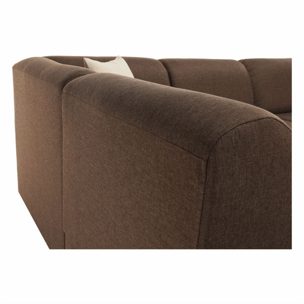 Rohová sedací souprava U York hnědá (L)