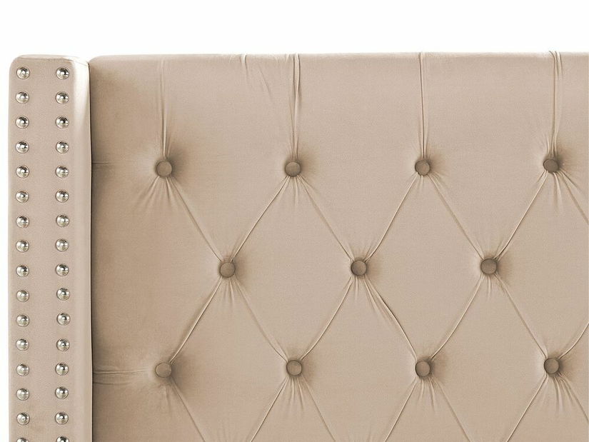 Manželská postel 180 cm LUBECK (s roštem) (béžová)