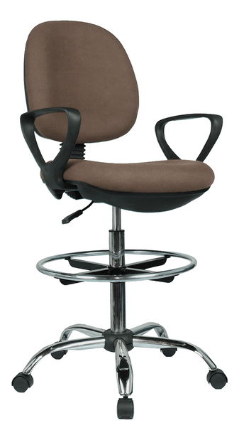 Vyvýšená pracovní židle Korki (hnědá + černá)