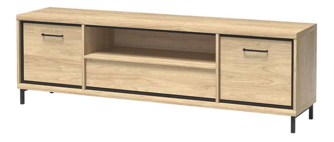 TV stolek/skříňka Milley 13 (s LED osvětlením) (hikora)