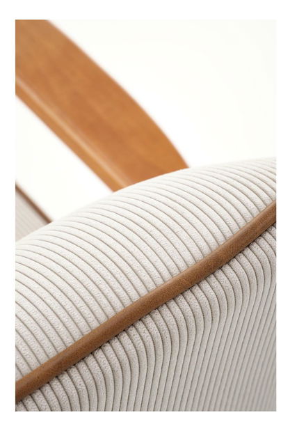 Relaxační křeslo Particia (světlobéžová + ořech světlý)