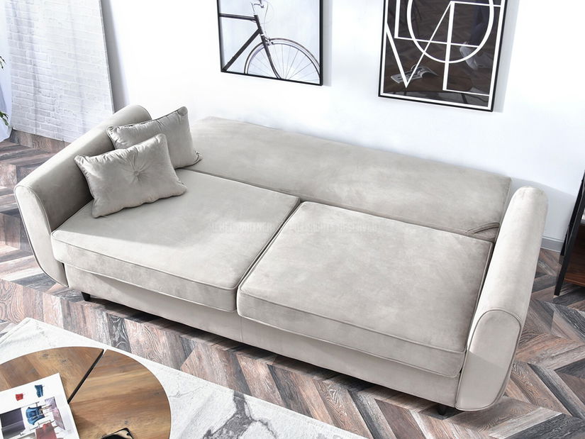 Pohovka dvousedačka Bacteria (béžová + černá)