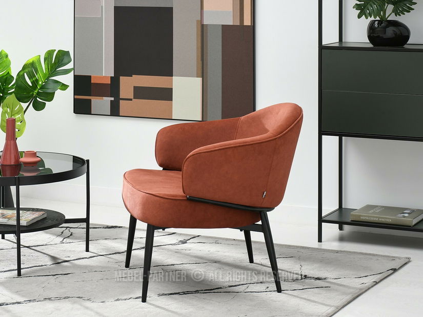 Křeslo Alfredo (měděná + černá)