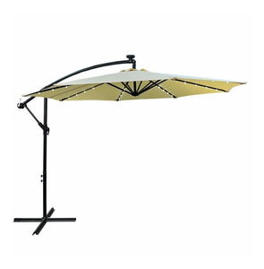 Zahradní slunečník Muller (béžová) (s osvětlením)