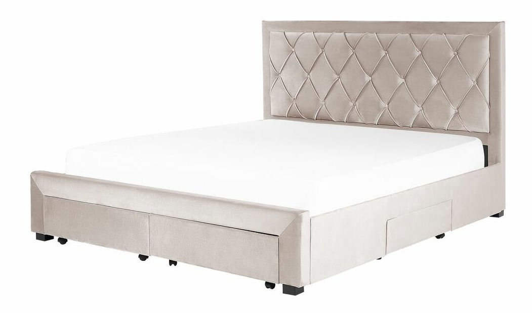 Manželská postel 180 cm Levi (béžová)