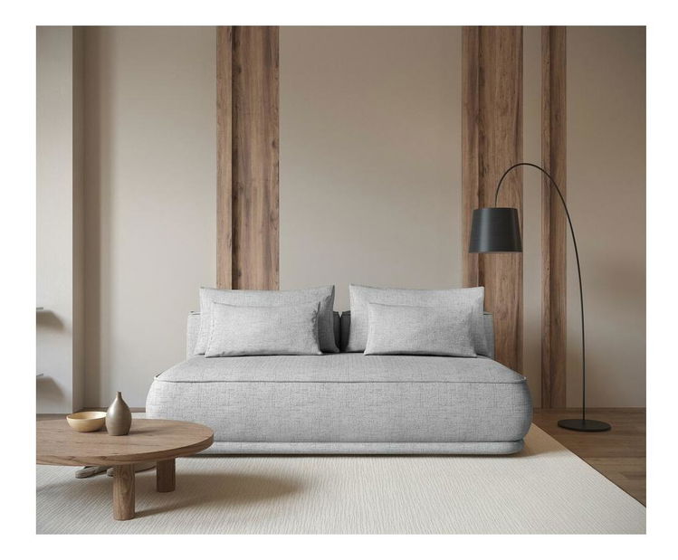 Pohovka třísedačka Lesanna (šedá + černá)