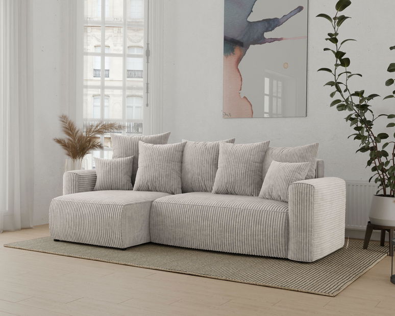 Rohová sedačka Denia (L) (mléčná)