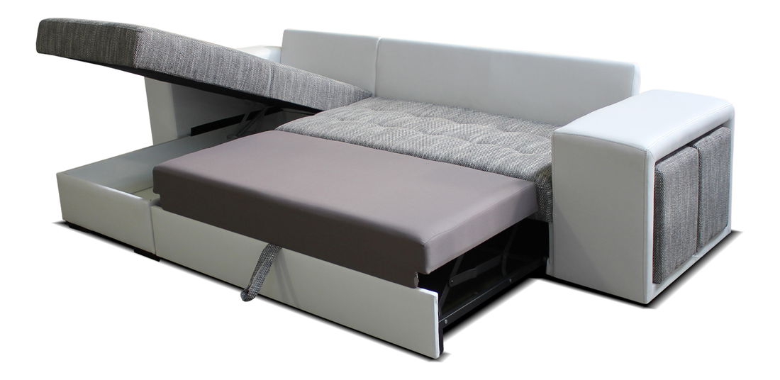 Rohová sedací souprava Thema Lux L+2F (béžová + hnědá) (L)