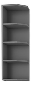 Horní kuchyňský regál Scarmi 30 G-90 ZAK (Antracit + Herringbone scandi)
