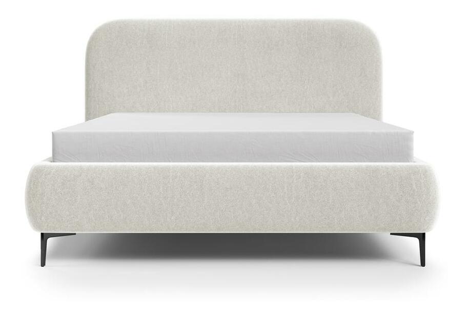 Manželská postel 140 cm Mononoke 140 (s roštem) (béžová + černá)