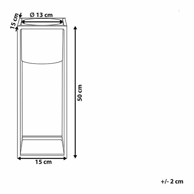 Stojanový květináč 50 cm Idrie (černá)