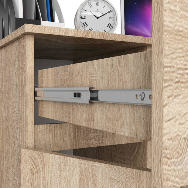 PC stolek Bhaskar (dub sonoma) (L)